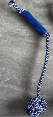 Игрушка - канат для собак мелких и средних пород "НЕСКУЧАЙКА",цв.синий, 45см (1/12)