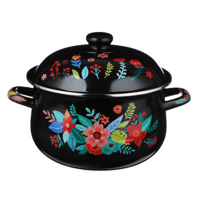 Кастрюля эмалированная, 22см, 3,6л, индукция VETTA Колор (1/12)