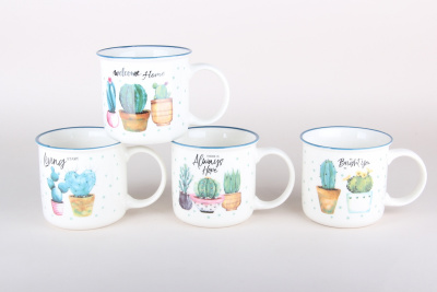 Кружка 320мл микс фарф. (12/48)