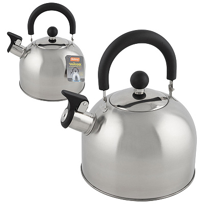 Чайник 2,3л матов, со свист, одинар.дно,  б/уп (нжс) (1/12)
