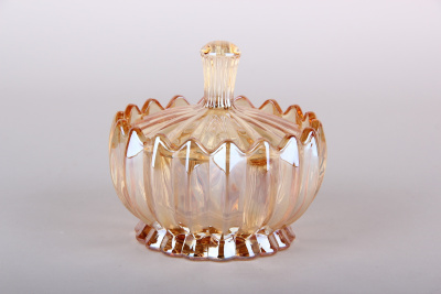 Ваза сервировочная с крышкой 10х10см (стекло) (1/36)