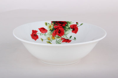 Салатник 15см 350мл Маки фарф. (12/48)