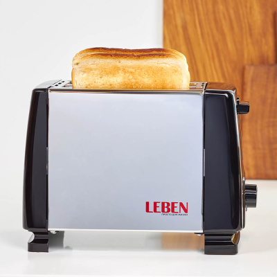 Тостер 750Вт,2 отдел.,6 ступ. прожар.,220Вт LEBEN (1/12)