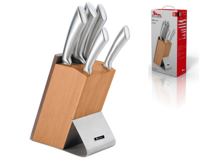 Набор ножей 6 предметов, дерев.подст.(нжс) п/у (6)