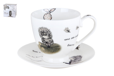 Пара чайная 440мл "Ежик в тумане" п/у (фарф) (1/12)