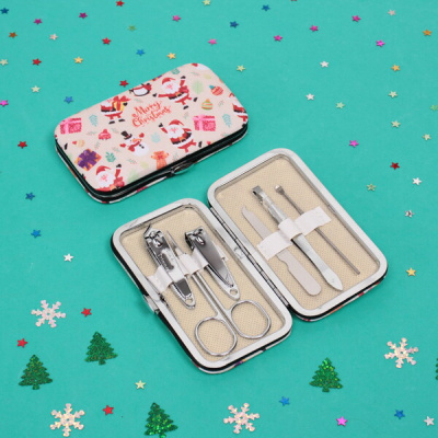 Набор д/маникюра в футляре 6 пр "New Bon Salon - Новогодние подарки" (1/12)