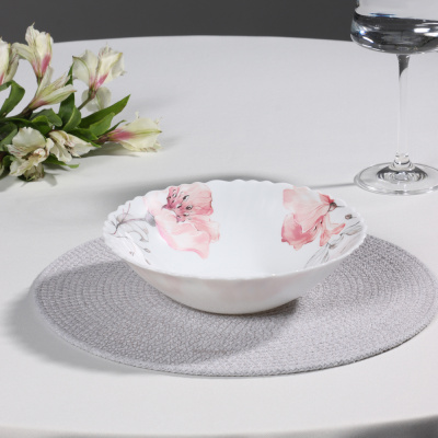 Салатник, опаловое стекло, 19см MILLIMI Роселла (6/48)