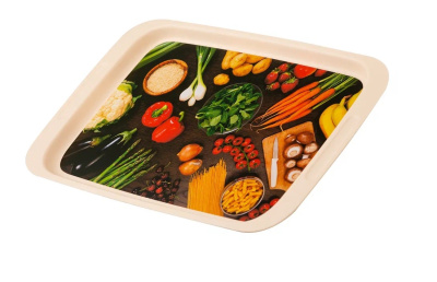 Поднос малый с декором 430х268мм (6)