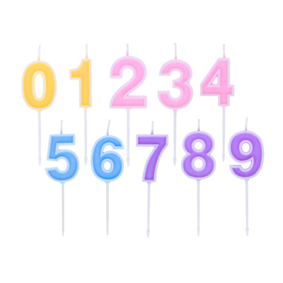Свеча д/торта в форме цифр, парафин (0-9) FNtastic (1/24/720)