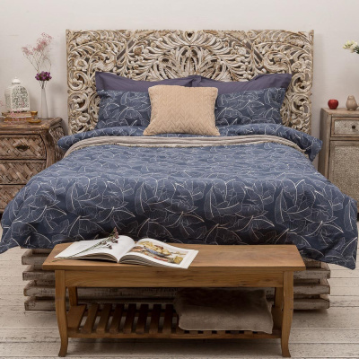 КПБ 1,5 2 пр, бязь, 100% хлопок, принт, синий PROVANCE (1/10)