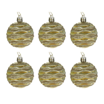 Набор шаров 6 см, 6 шт, золото, 26-197 СНОУ БУМ (1/1)