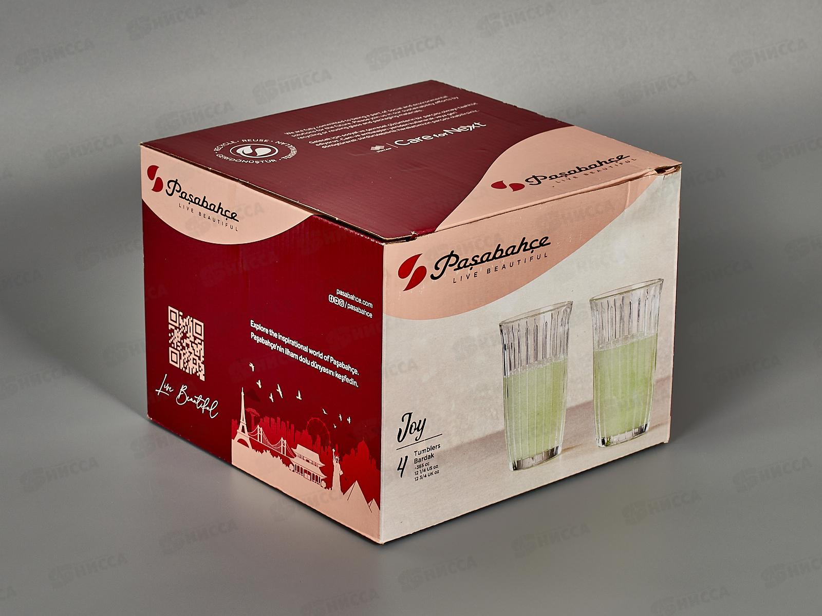 Набор стаканов 4пр Джой 365мл стекло п/у (1/6)