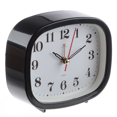 Будильник кварц, корпус черный "Классика", арт.В5-001 (1/20)