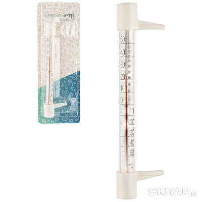 Термометр оконный СТАНДАРТ (-50 +50) 205*60*25мм (1/50)