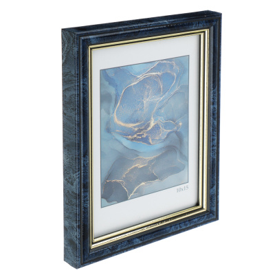 Фоторамка, 10x15 см, пластик, Арона бирюза/синий (13/13)