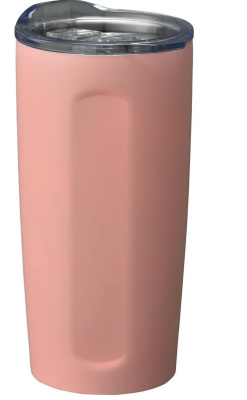 Кружка кофейная 600 мл, пластик.крышка цв.розовый(нжс) (24)