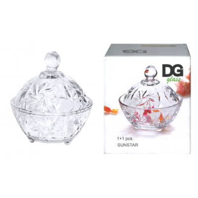 Икорница 280 мл с крышкой(стекло) (1/24)