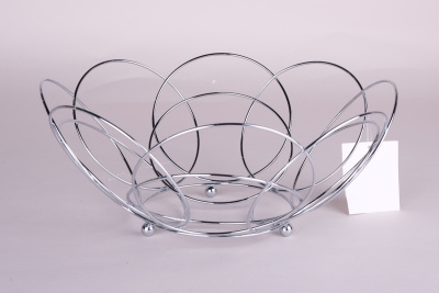 Ваза для фруктов 27.5х27.5х12см мет. (1/20)