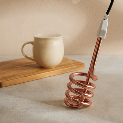 Электрокипятильник 2500Вт,220В,шнур 90см,погруж.часть 15см (1/10/80)