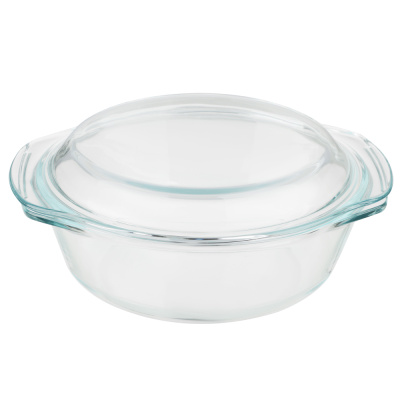 Кастрюля жаропрочная 1,5л с/кр, стекло, 23,5х20,6х9,6см SATOSHI (1/12)