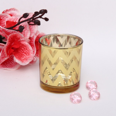 Подсвечник "Зиг-заг" 7*8см цвет золото (1/1)