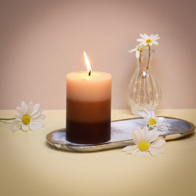 Свеча ароматическая, парафин, градиент, 7x10 см, аромат сандал LADECOR (6/60)