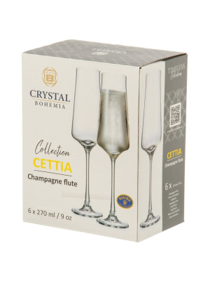 Набор бокалов 6пр 270 мл "CETTIA" для шампанского (1/8)