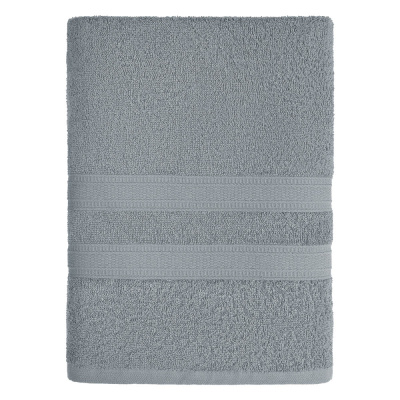 Полотенце махровое, 100% хлопок, 70х130см, 360гр/м, синий/серый PROVANCE Нэви (4/48)