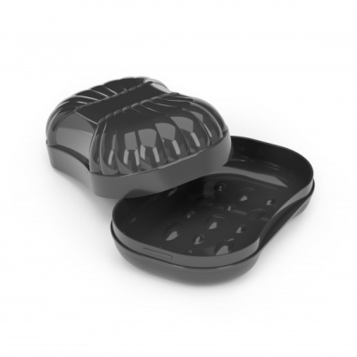 Мыльница дорожная "Фигурная" (темно-серый) пласт (уп.30)