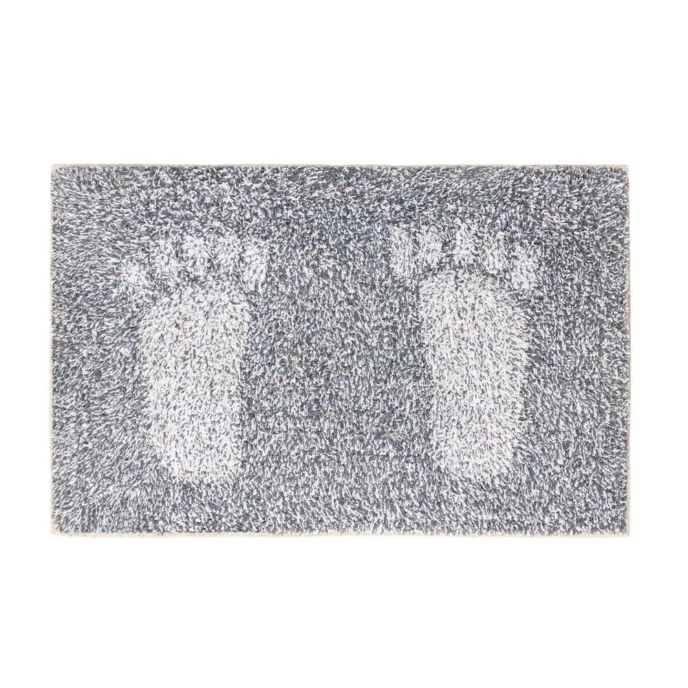 Коврик д/ванной FOOTPRINT 40x60 см, хлопок, графитовый (Индия) VETTA (6/36)