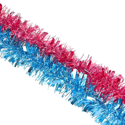 Мишура, норка крупная, 7х200см, ПВХ, 2 цв СНОУ БУМ (1/12)