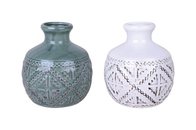 Ваза для цветов 16,5*6см керам.(1/24)