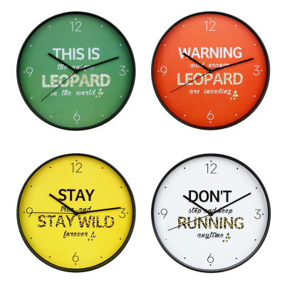 Часы настенные круглые, пластик, 30х30х4 см, 4 цв LADECOR CHRONO (4/12)