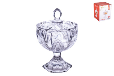 Ваза сервировочная 9.5х15х6.5см с/кр стекло (1/36)