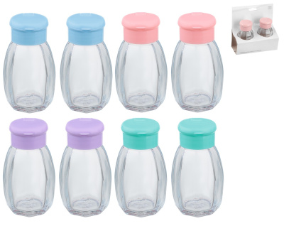 Набор для соли/перца 3,5*7,5см стекло/пластик (1/72)