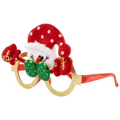 Очки "Снеговик",11,5*14(пластик,полиэстер) (1)