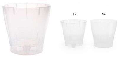 Горшок цв. для орхидеи 5,0л "Лея" (прозрачный) пласт.(уп.8)