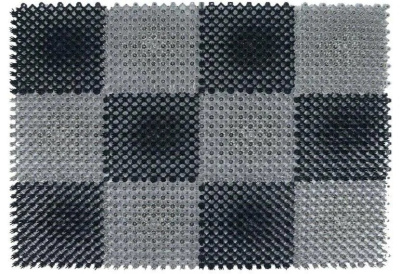 Коврик 41х54см щетинистый грязесборный Gras ПВХ черно-серый Blabar (10/10)