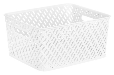 Корзина "Плетенка" 350х290х175мм (белый) (уп.10)