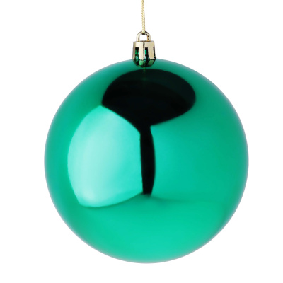 Шар 10см пластик, бирюза СНОУ БУМ (1/72)