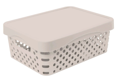 Корзина д/хранения с крышкой 11л (36,5*27,5*14см) (1/7) 
