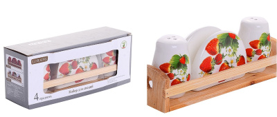 Набор для специй 4пр Клубника LR керам.(1/36)