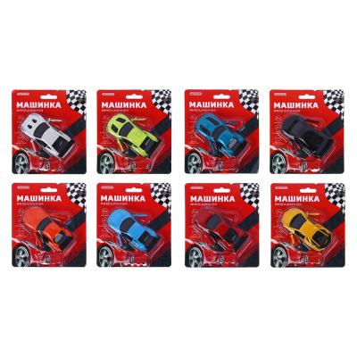 Машинка, инерция, 1:64, откр. двери, металл, ABS, PS, PP, TPR, 11,2х13,2х2,5см, 8диз.ИГРОЛЕНД (1/16)