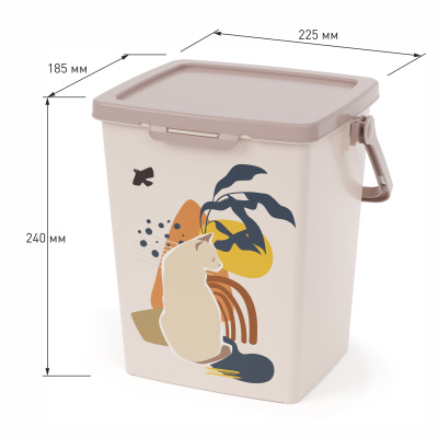 Контейнер для корма «Cats» 5,5л (с замком) (уп.12)