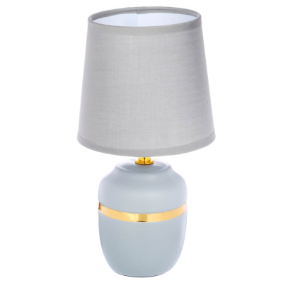 Светильник настольный "Милан", E14, 40 Вт, 220-240В, керамика, текстиль, серый(1/18)