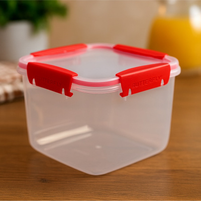 Контейнер 1,7л красный герметичный BUTTERFLY BRIGHT (полипропилен) (1/8)