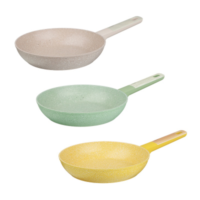 Сковорода литая d24см, АП мрамор, индукция, 3цв SATOSHI Дейзи (1/6)