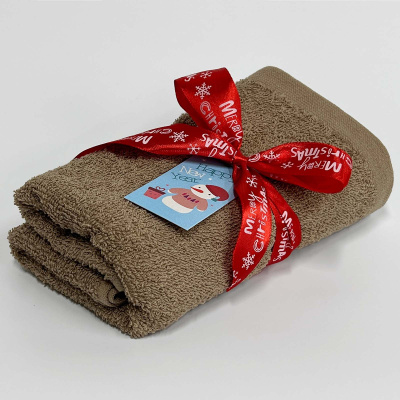 Полотенце подарочное "РАДОСТЬ" 40х65, 430гр./м2, (1шт.) песочный (1/20)