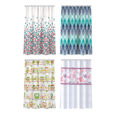 Шторка д/ванной, ПЕВА, 180x180см, 12 колец, "Лондария", 4 диз (1/12/72)