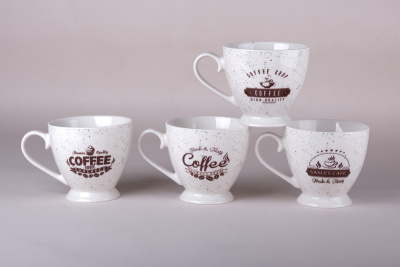 Кружка 560мл Coffe микс (4диз) фарф (12/48)